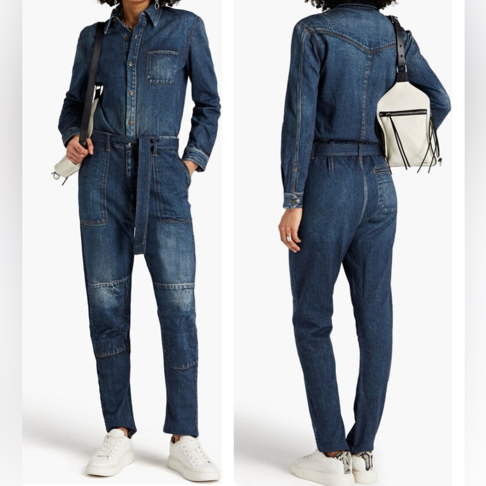New! Rag & Bone Miramar Printed French Cotton-terry Jumpsuit  💙 XS - Picture 2 of 11